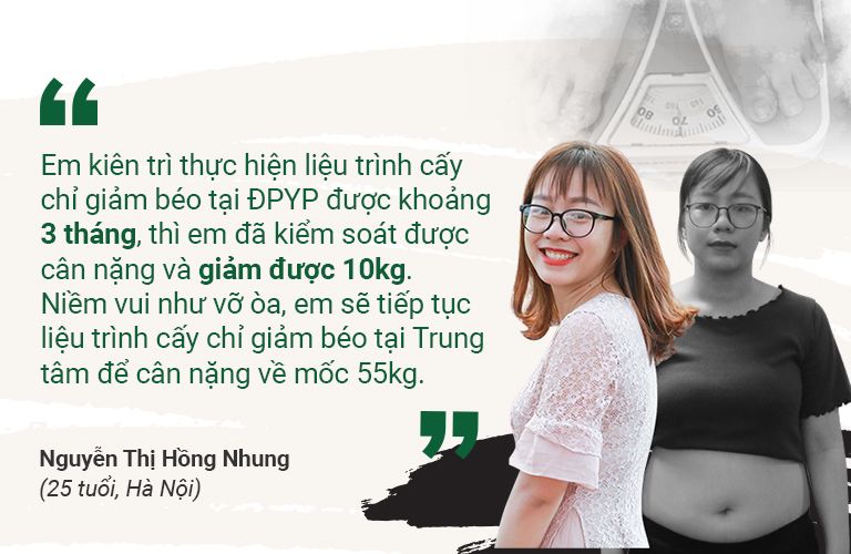 BN Hồng Nhung chia sẻ về biện pháp cấy chỉ giảm béo tại Đông phương Y pháp