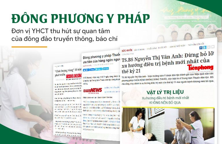 Đông phương Y pháp - Địa chỉ Vật lý trị liệu được nhiều báo chí quan tâm đưa tin