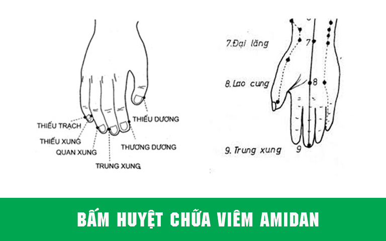 Các huyệt trị viêm amidan trên tay