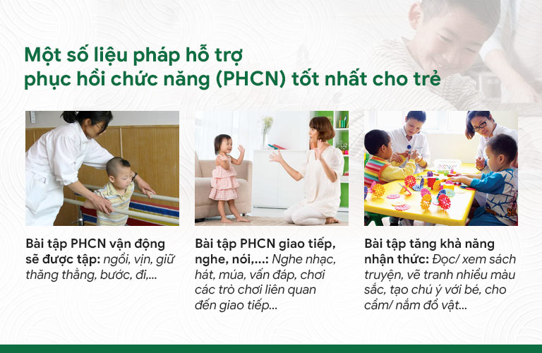 Một số liệu pháp hỗ trợ phục hồi chức năng cho trẻ