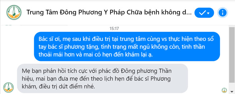 Bệnh nhân gửi phản hồi đến Trung tâm