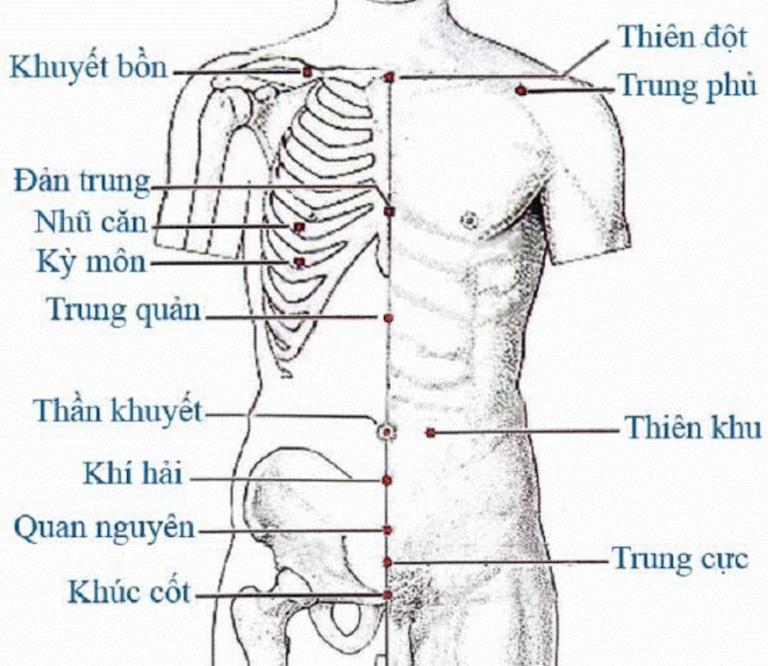 Có thể kết hợp huyệt Thiên đột với các huyệt xung quanh để điều trị bệnh