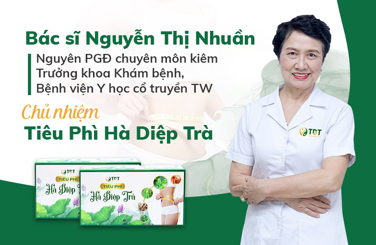 Trà giảm cân Tiêu Phì Hà Diệp trà được nghiên cứu bởi Thầy Thuốc Ưu tú Nguyễn Thị Nhuần