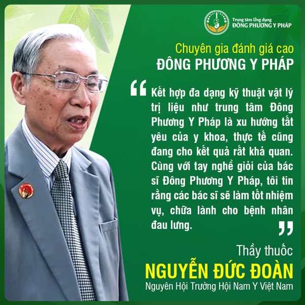 Đánh giá của Thầy thuốc Nguyễn Đức Đoàn về hiệu quả chữa đau lưng tại Đông Phương Y Pháp