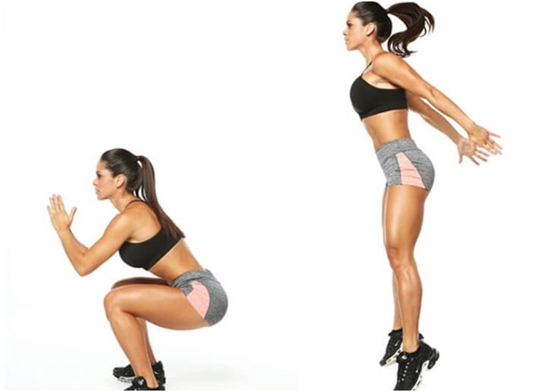 Động tác nhảy squats 