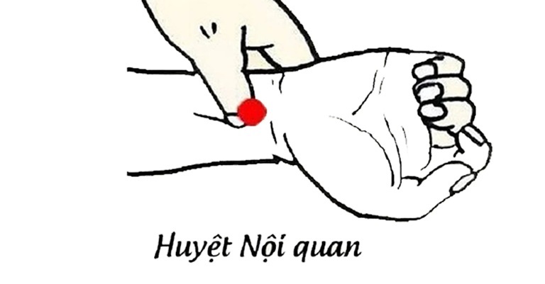 Vị trí của huyệt Nội Quan trên cơ thể