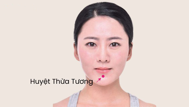 Huyệt Thừa Tương giúp chữa mặt lệch