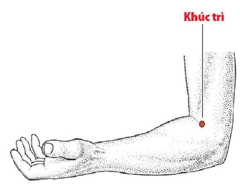 Vị trí huyệt Khúc Trì trên cơ thể