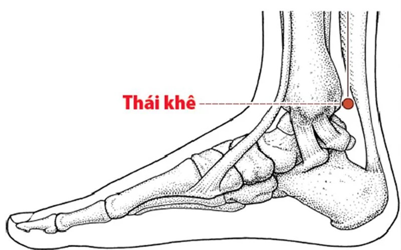 Bấm huyệt chữa điếc tai bằng huyệt Thái Khê