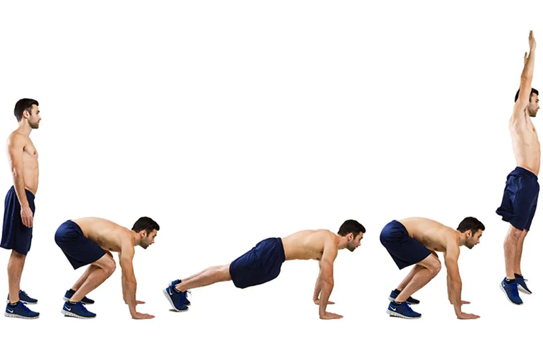 Burpees là bài tập giúp loại bỏ mỡ vùng mu